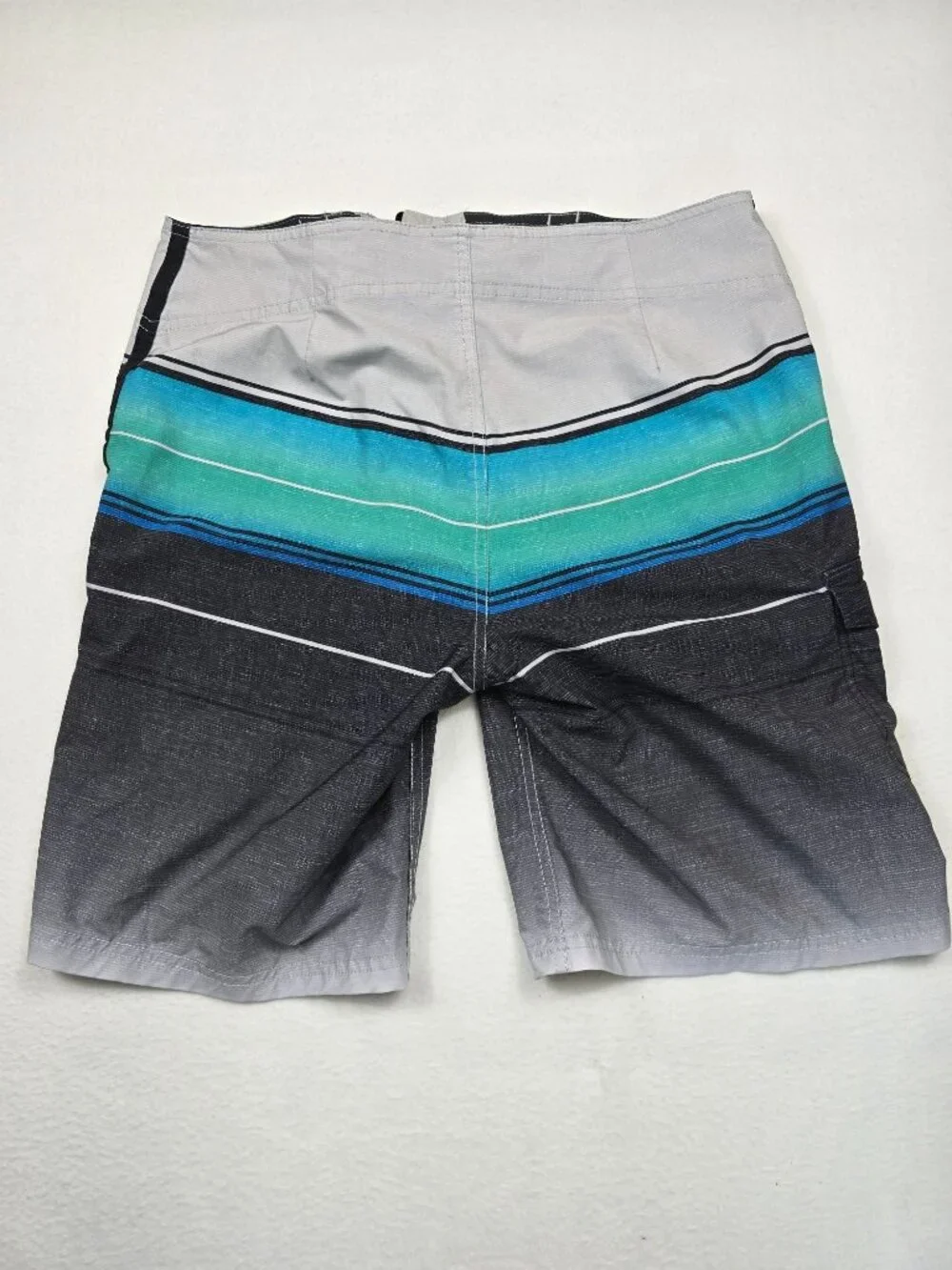 Goodfellow & Co Mens 33 Striped Swim Shorts Trunks Cargo Pocket